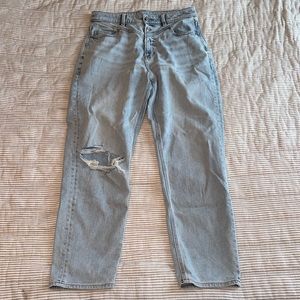 American Eagle distressed mom jeans